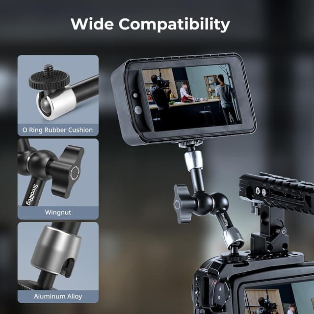 Detalle de SMALLRIG Bras Magique 5,5 pouces (lot de 2) 5316 – support articulé à friction avec filetage 1/4-20