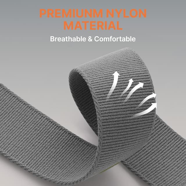 Detalle 2 de Bandletic Nylon Loop Strap for Apple Watch Ultra (49mm) and Series 11/10/9/8/7/SE/6/5/4/3/2/1 – Grey, Soft Loop Strap