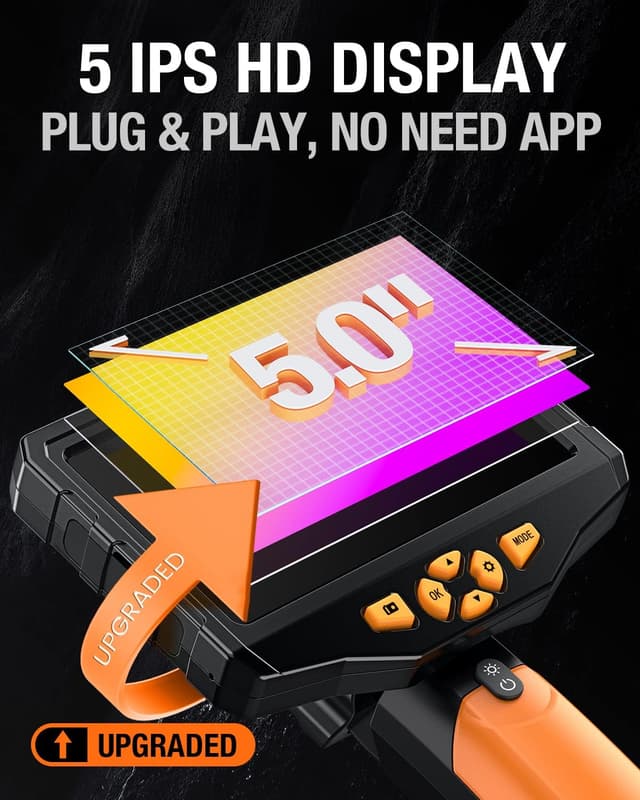 Thumbnail 1 de Teslong Dual Lens Inspection Camera 1080P, 5'' Screen