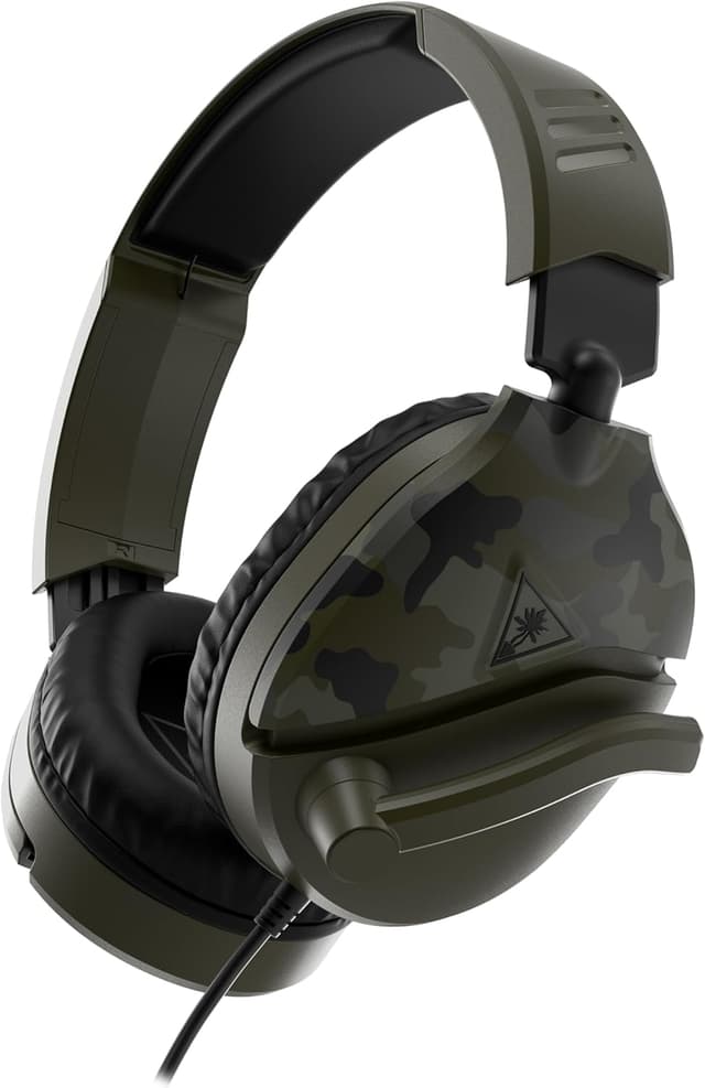 Detalle de Turtle Beach Recon 70 Camo Verde: cuffie gaming multipiattaforma per PS5/PS4, Xbox e PC