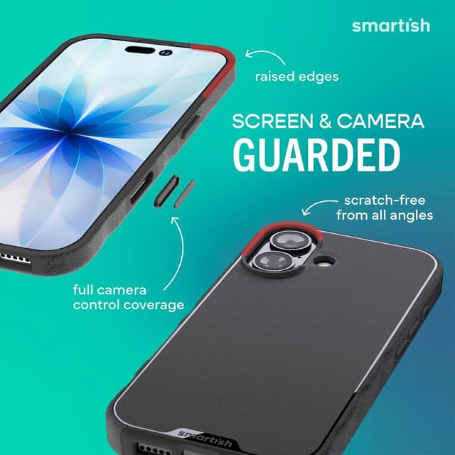 Detalle 2 de Smartish Gripmunk iPhone 17 MagSafe Case with Camera Control Protection (Black Tie Affair)