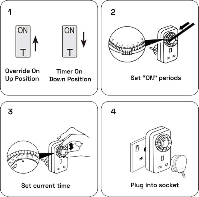 Thumbnail 6 de HBN Plug Timer Socket UK 2 Pack 15min
