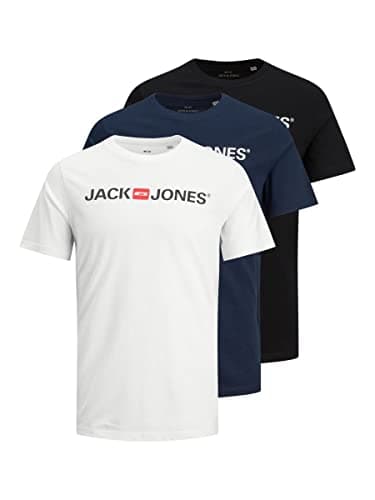 Detalle 2 de JACK & JONES Jjecorp 3pk Camisetas Básicas