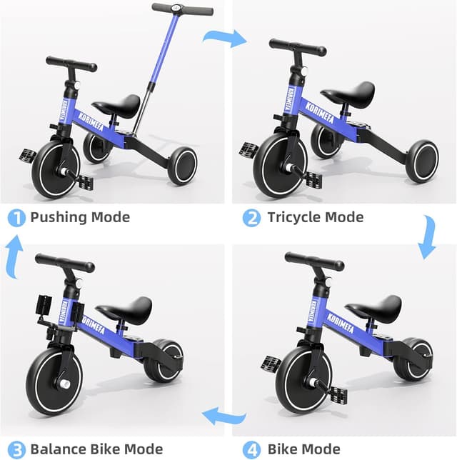 Detalle 2 de KORIMEFA 4 IN 1 triciclo per 1-3 anni