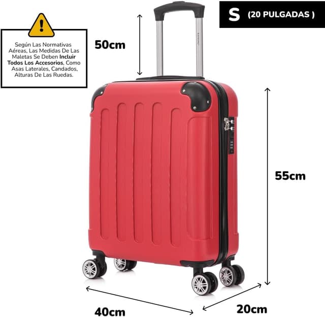 Thumbnail 2 de RAYKONG Maleta Cabina ABS 55x40x20cm con Candado y Ruedas