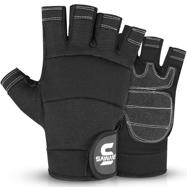 Imagen de SAWANS Fingerless Heavy Duty Work Gloves XL en OfertitasTOP