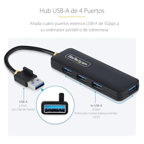 Detalle de StarTech.com Hub USB-A 4 puertos USB 3.0 5 Gbps