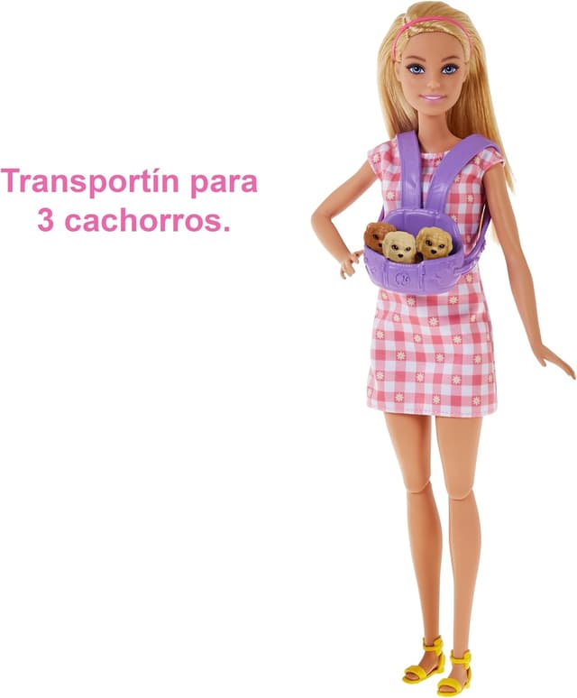 Thumbnail 5 de Barbie HCK75: Perritos Recién Nacidos 🐶 Muñeca y Accesorios