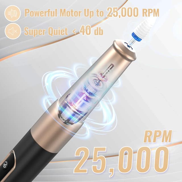 Detalle de Denabuty Elektrische Nagelfeile 25.000 U/min