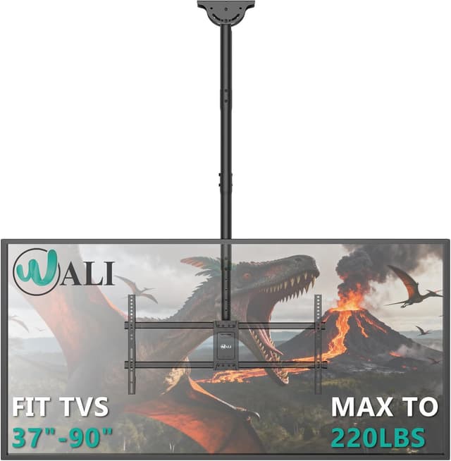 Detalle de WALI CM3790XL Ceiling TV Mount for 37-90