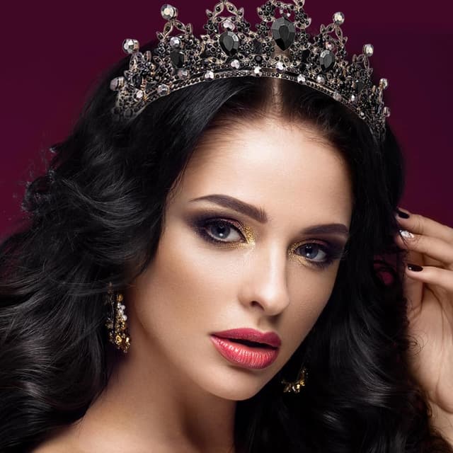 Thumbnail 5 de HuaMuDM Kristallkrone Diadem 5 cm