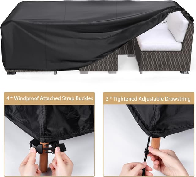 Detalle 2 de VniYors Funda Mesa Exterior Impermeable ☔ 170x94x70cm