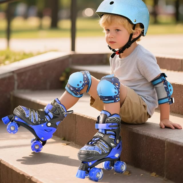 Thumbnail 6 de SULIFEEL Adjustable Kids Roller Skates with Light-Up Wheels (Ages 3–12, 4-Size Adjustable Fit)