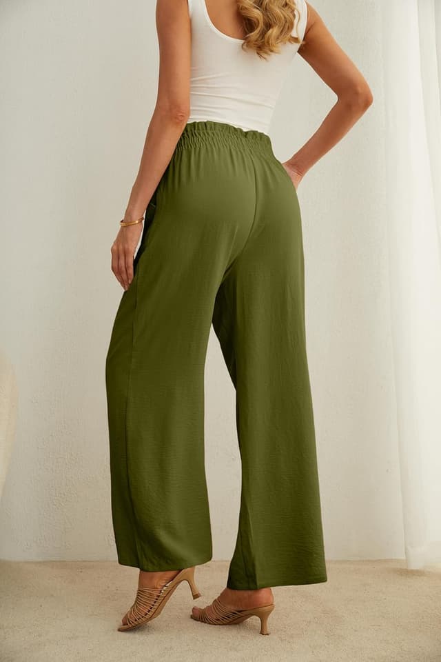 Detalle de IWOLLENCE Wide Leg Pants with Pockets
