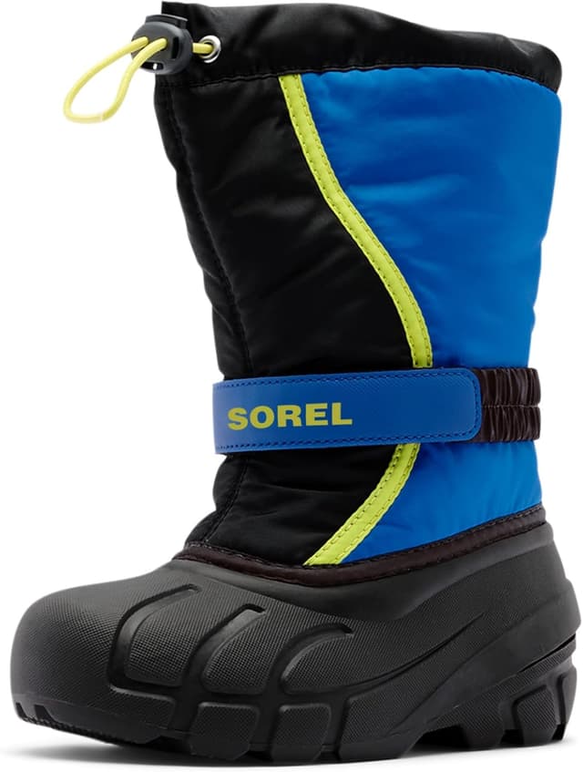 Detalle de Sorel Children’s Flurry kids’ winter boots (waterproof) – Black Super Blue