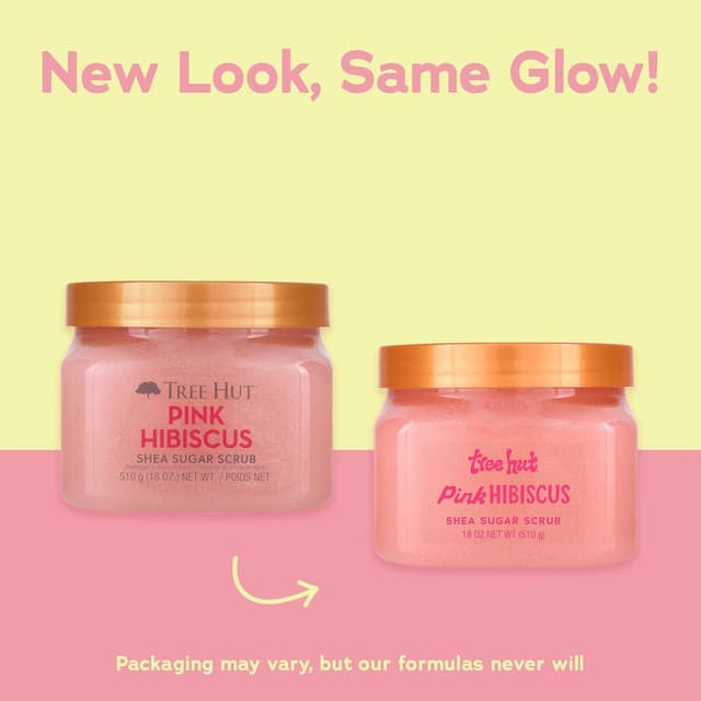 Detalle 2 de Tree Hut Pink Hibiscus Shea Sugar Scrub (532 ml) – Zuckerpeeling für sanfte, hydratisierte Haut