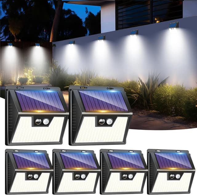 Detalle de LOTMOS 6 Pack Solar Lights 176-LED Motion Sensor