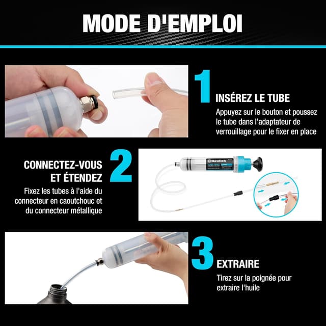 Thumbnail 6 de DURATECH Seringue à huile 200 mL — pompe manuelle 🛠