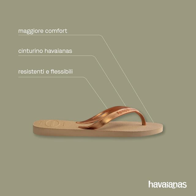 Detalle de Havaianas Elegance infradito da donna con cinturini moda e suola antiscivolo