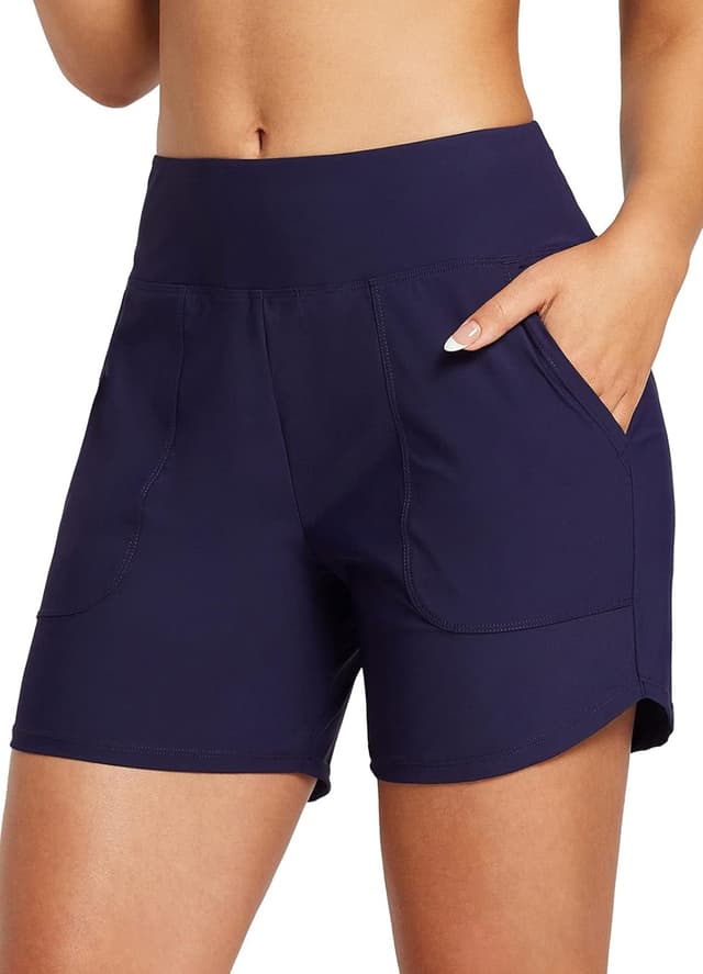 Detalle de baleaf High Waisted Swim Shorts 4 in