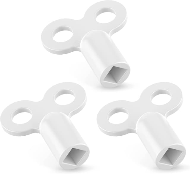 Detalle de RAVN HAMAN set da 3 chiavi di sfiato per termosifoni in alluminio, bianche