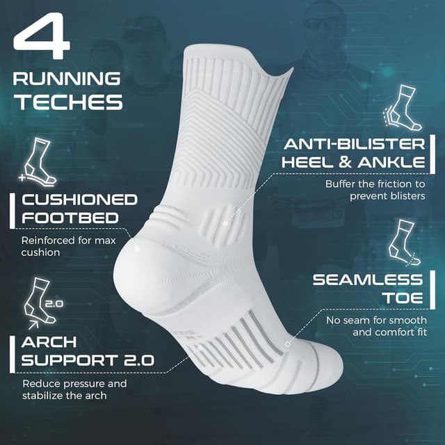 Detalle 1 de Rahhint Compression Running Socks 3 Pack