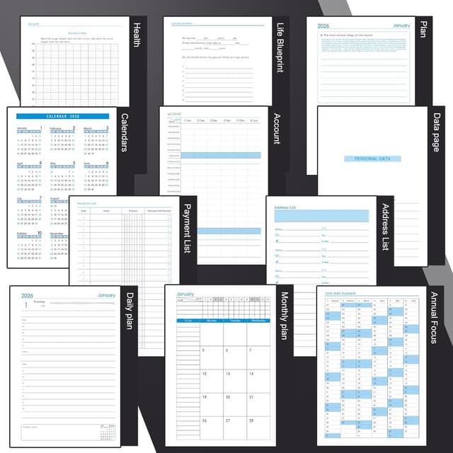 Detalle de 2026 Donfulfip A5 diary with pen loop