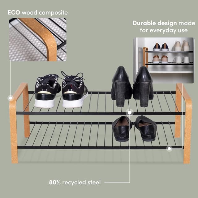 Detalle 2 de LM 391 Schuhregal aus Öko-Holz mit 670 mm