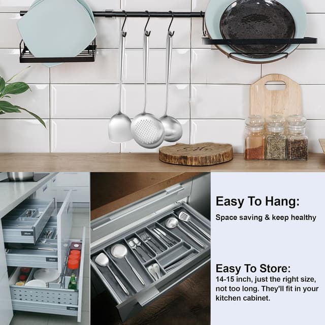 Thumbnail 6 de NIITAWH Stainless Steel 9-Piece Utensil Set 🍴