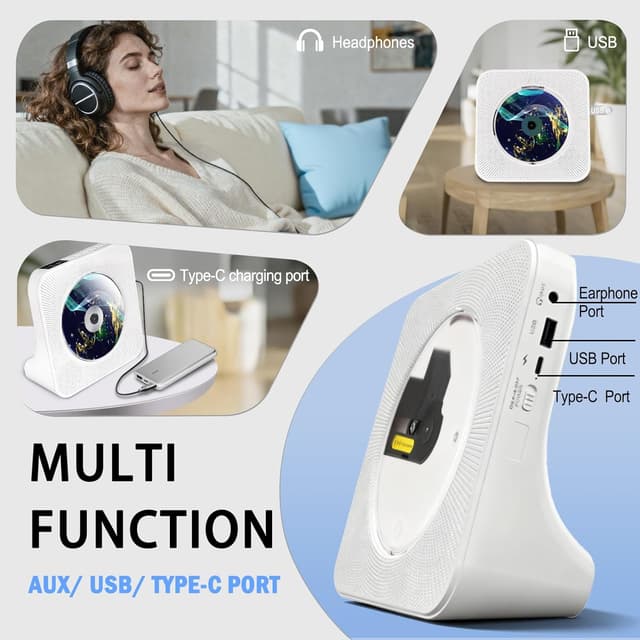 Thumbnail 6 de Reproductor CD Bluetooth con temporizador 70°