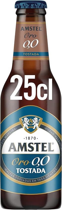 Detalle de Amstel Oro 0,0 Cerveza Tostada Sin Alcohol 4 Pack🍺