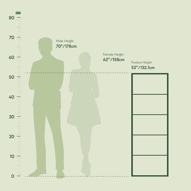 Thumbnail 2 de Furinno Luder Libreria a 5 livelli 132,1 cm