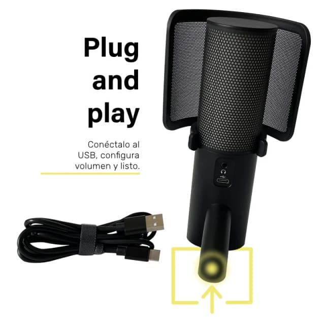 Detalle de Owlotech X3 Micrófono condensador negro 🎤