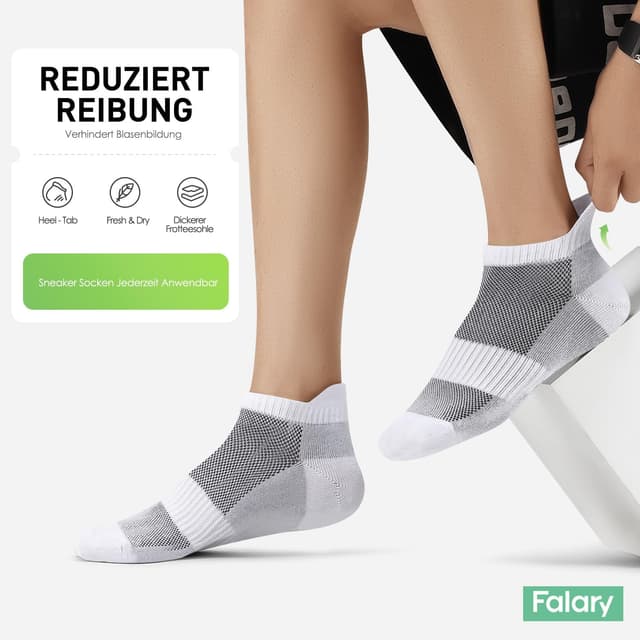 Thumbnail 1 de FALARY 10 Paar Sneaker Socken Kurze Sportsocken