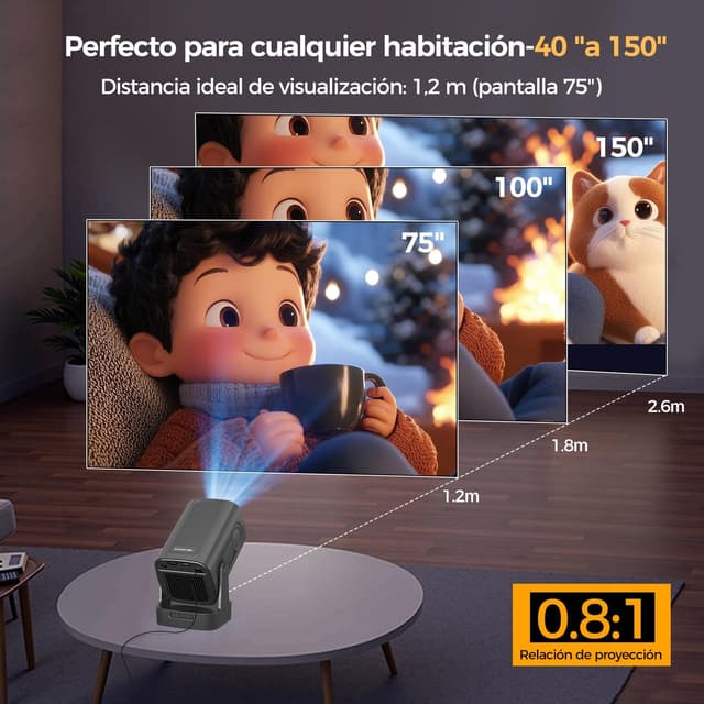 Thumbnail 6 de Alwtniet Mini Proyector 4K 260ANSI