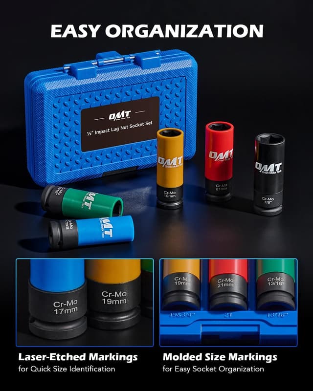 Thumbnail 6 de Orion Motor Tech 5pc Lug Nut Socket Set 17mm