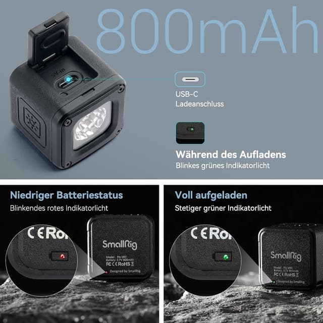 Detalle de SMALLRIG LED VideoLicht 3405 (Mini Cube) mit 8 Farbfiltern, 5600K, CRI 95, dimmbar