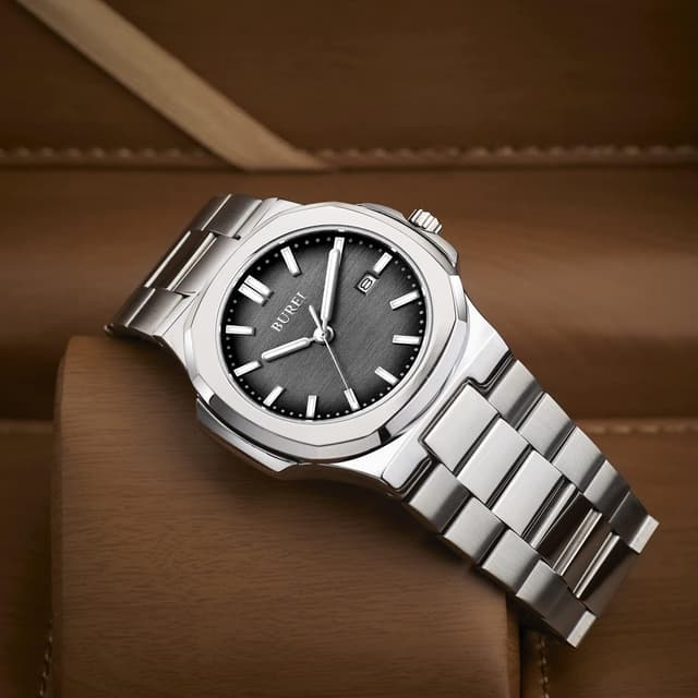 Thumbnail 3 de BUREI Orologio da Uomo Fashion Quartz