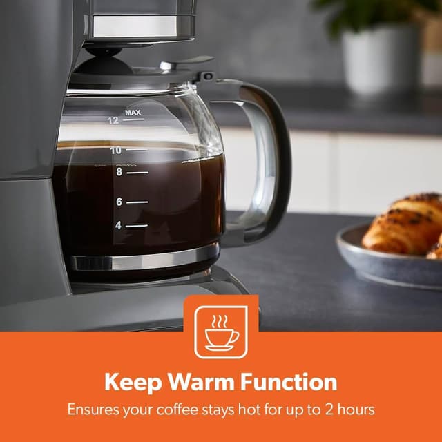 Detalle de GEEPAS 1.5L Filter Coffee Machine (800W) with Anti-Drip, Boil-Dry Protection & Auto Shut-Off