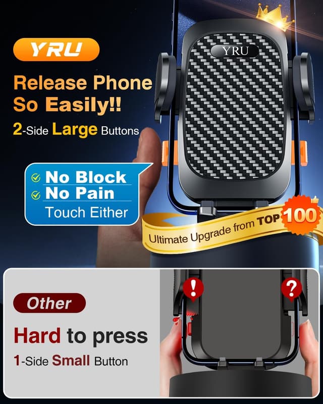 Thumbnail 6 de YRU True Military-Grade 90+LBS Car Mount