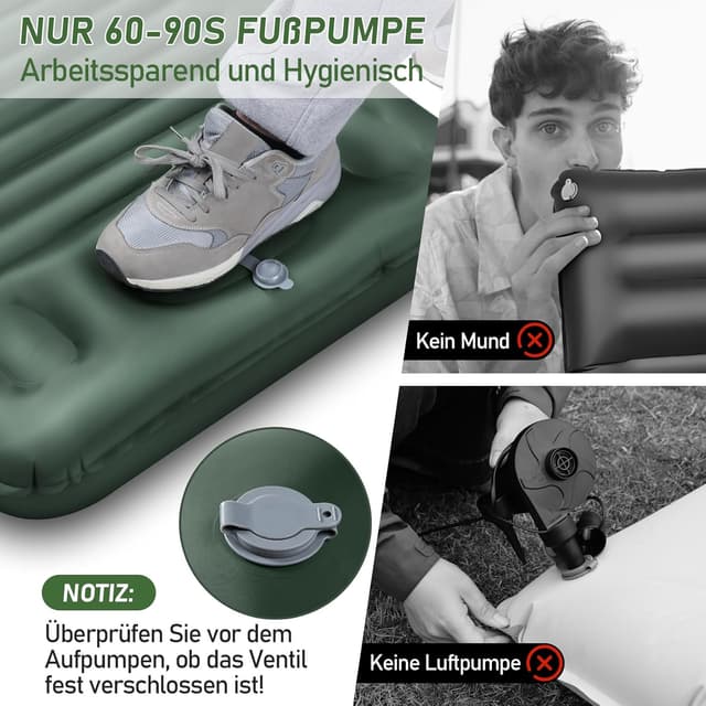 Detalle 2 de JEMULICE Isomatte Camping 12 cm ultradick