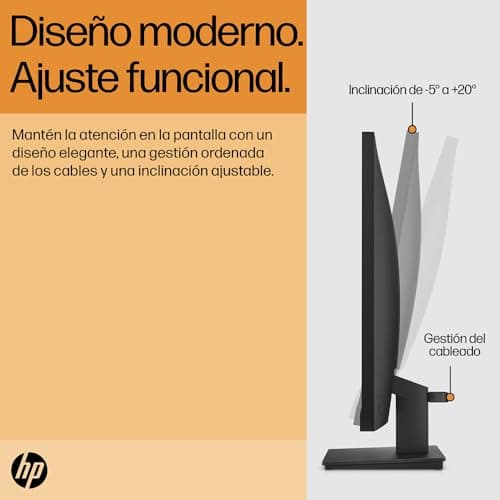 Detalle 2 de HP V24i G5 Monitor 23.8" FHD IPS✏️ Antirreflejo, 75Hz