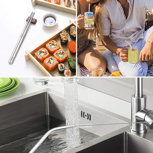 Detalle de TEAMFAR Campingbesteck 9-teilig – Outdoor Reisebesteck aus Edelstahl mit Etui & Tasche