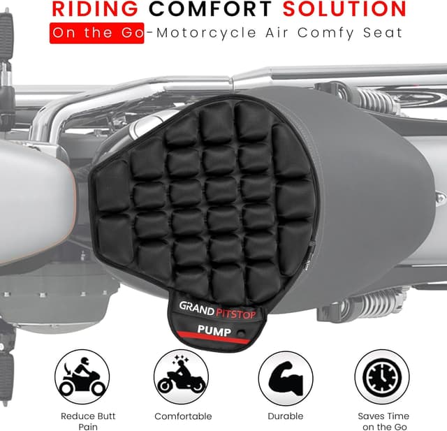 Detalle de Motorcycle air seat cushion for long rides