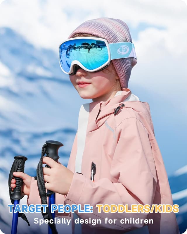Thumbnail 2 de Findway Kids Ski Goggles, OTG 3-12