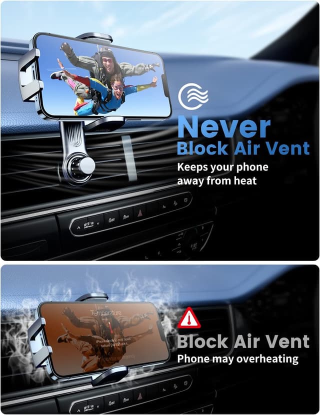 Detalle 2 de eSamcore Car Vent Phone Mount for iPhone 17
