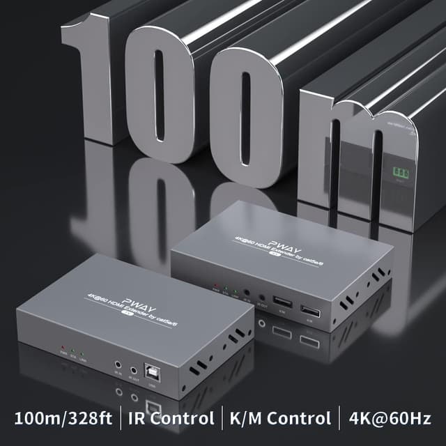 Detalle 2 de PWAY HDMI extender 4K at 60Hz, 100m