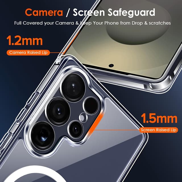 Thumbnail 6 de iVoler Chiaro Cover Magnetica per Samsung Galaxy S25 Ultra 5G compatibile MagSafe (trasparente, sottile, anti-ingiallimento)