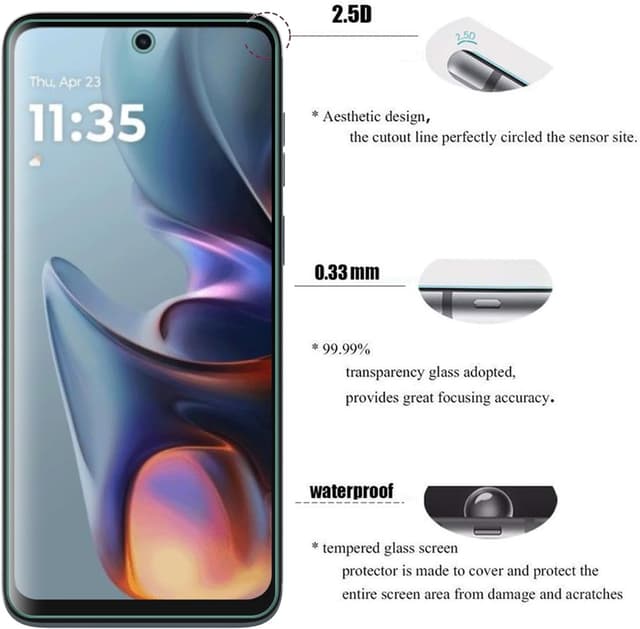 Detalle 2 de Pellicola vetro temperato 9H+ per Moto E15