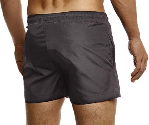 Detalle 1 de Leif Nelson LN-92530 shorts de baño negros para hombre (medium)